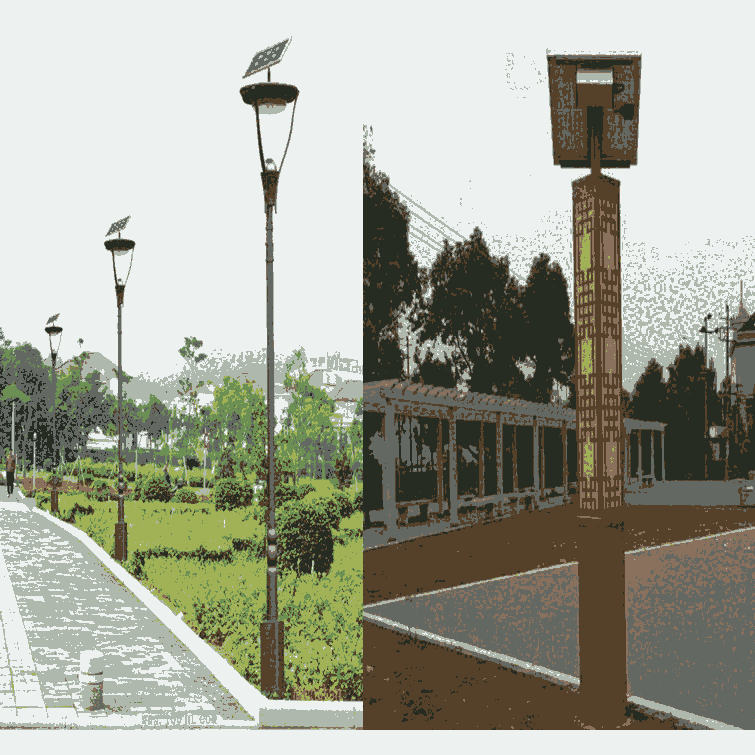 鋰電太陽能路燈廣場小區庭院公園照明成套批發